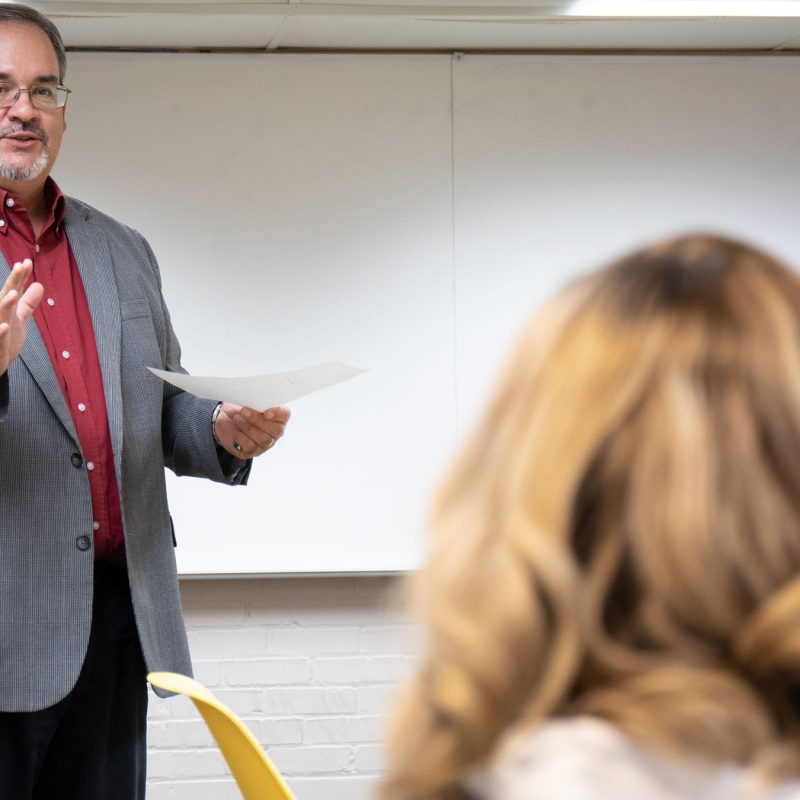 Psychology professor addresses student
