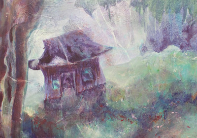Photo of Judith Ely's painting "This Neck of the Woods"