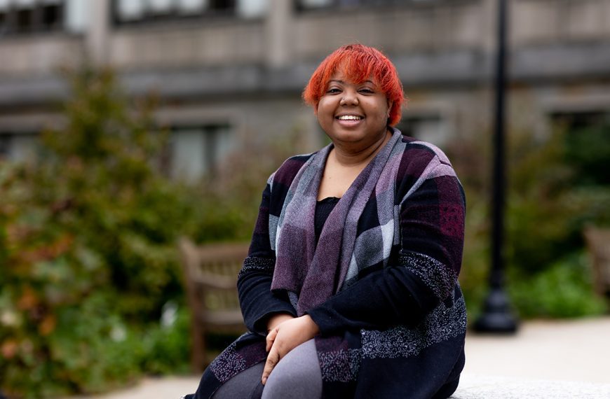 Alexus Carter on Boston College campus