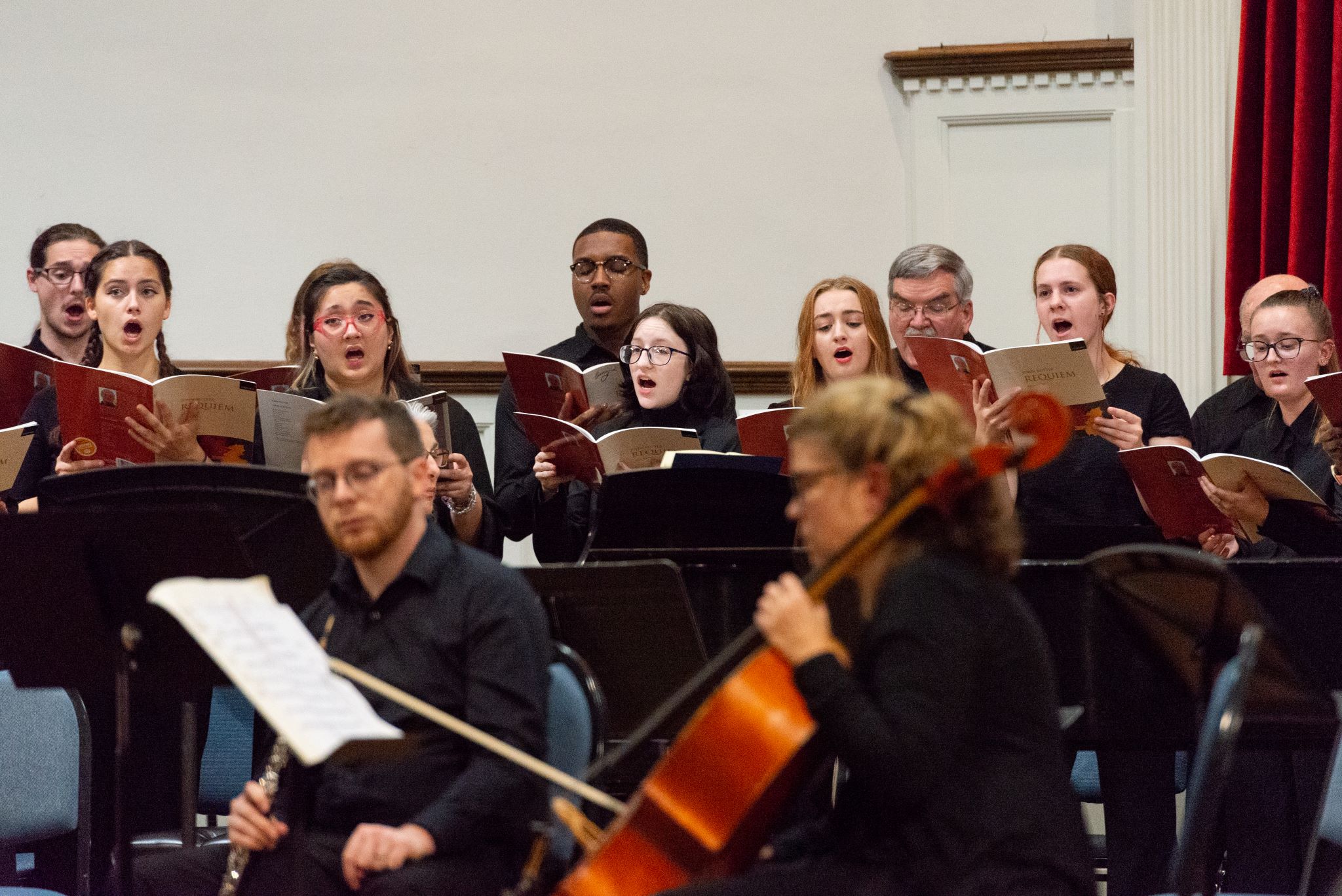 Choir performing