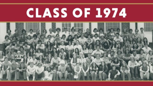 Class photo of the class of 1974