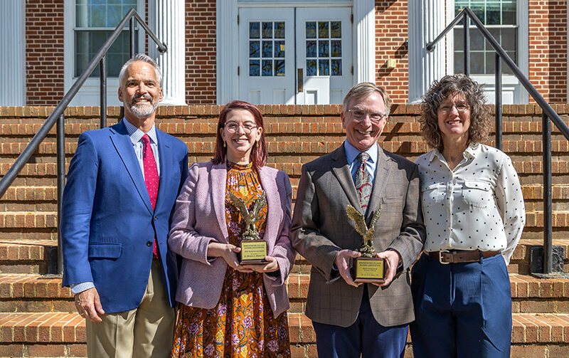 College award winners with President Bushman and B-C-A-A President Jill Early