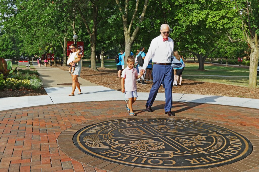 Bruce Christian and grandson in Rebecca Quad