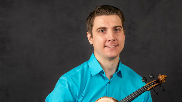 Zachary Windor holding violin