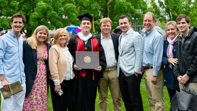 Family photo at commencement