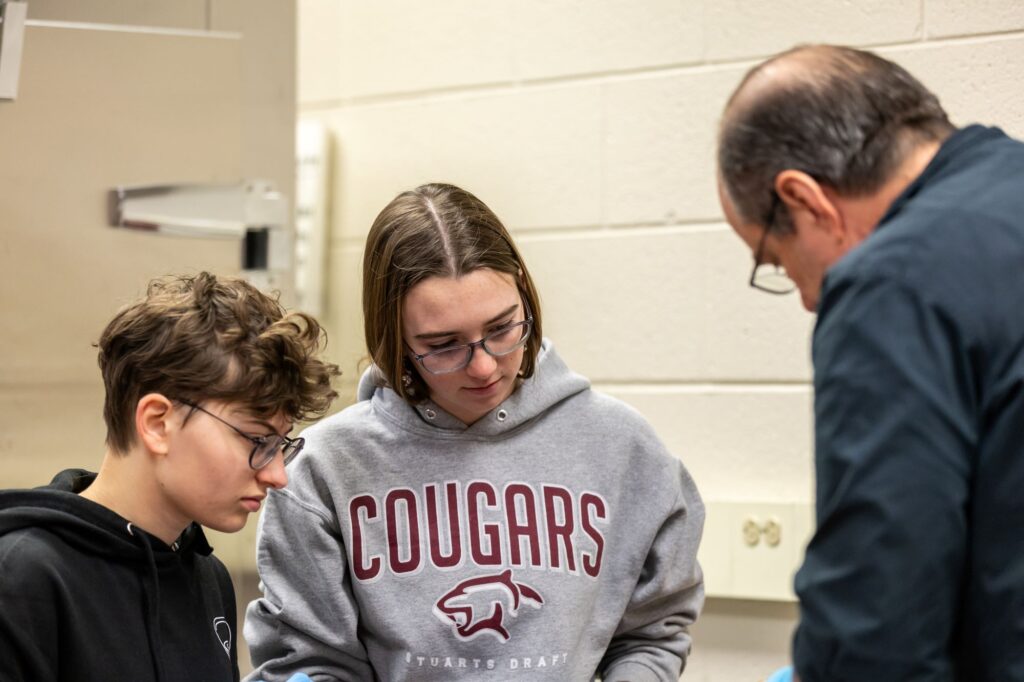 High school visit to cadaver lab