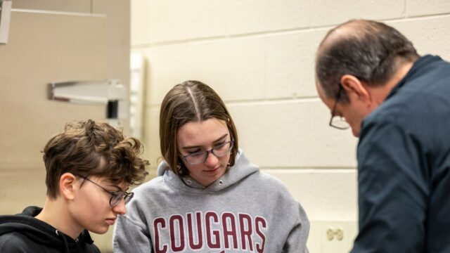 High school visit to cadaver lab