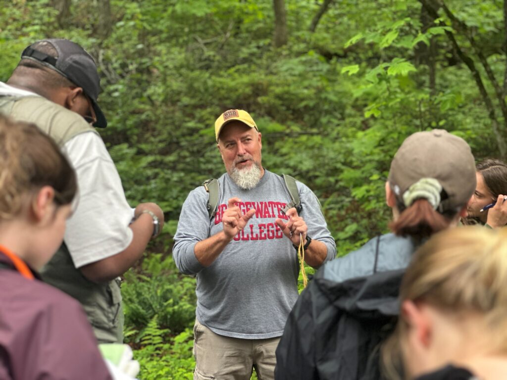 Dr. Ed Lickey speaking to his Field Botany class.