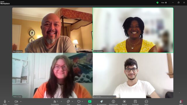 TREB summer research participants work together virtually.