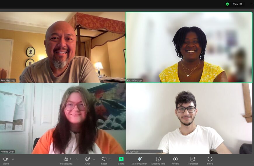TREB summer research participants work together virtually.