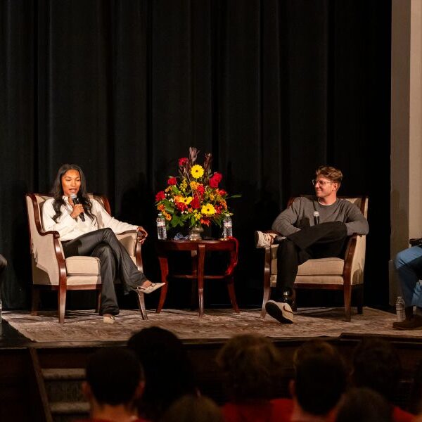 Woodhalls speak during Endowed Lecture