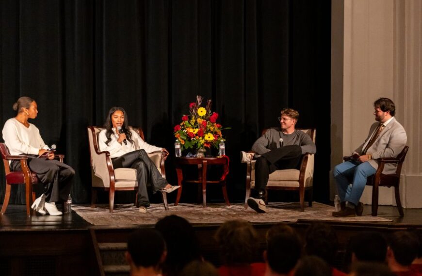 Woodhalls speak during Endowed Lecture